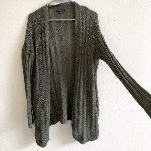 American Eagle Open Knit Army green Cardigan